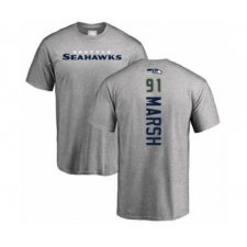 Football Seattle Seahawks #91 Cassius Marsh Ash Backer T-Shirt