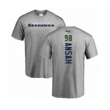 Football Seattle Seahawks #98 Ezekiel Ansah Ash Backer T-Shirt