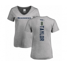 Football Women's Seattle Seahawks #8 Jamar Taylor Ash Backer T-Shirt