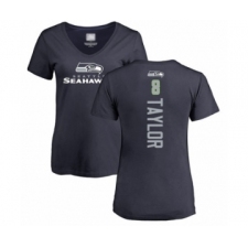 Football Women's Seattle Seahawks #8 Jamar Taylor Navy Blue Backer T-Shirt