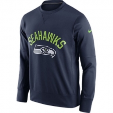 NFL Men's Seattle Seahawks Nike College Navy Sideline Circuit Performance Sweatshirt