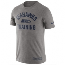 NFL Men's Seattle Seahawks Nike Heathered Gray Training Performance T-Shirt