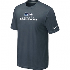Nike Seattle Seahawks Authentic Logo NFL T-Shirt - Grey