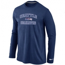 Nike Seattle Seahawks Heart & Soul Long Sleeve NFL T-Shirt - Dark Blue