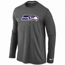 Nike Seattle Seahawks Team Logo Long Sleeve NFL T-Shirt - Dark Grey