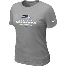 Nike Seattle Seahawks Women's Critical Victory NFL T-Shirt - Light Grey