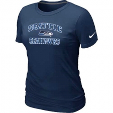 Nike Seattle Seahawks Women's Heart & Soul NFL T-Shirt - Dark Blue