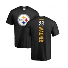 Football Pittsburgh Steelers #23 Mike Wagner Black Backer T-Shirt