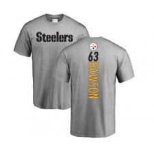 Football Pittsburgh Steelers #63 Dermontti Dawson Ash Backer T-Shirt