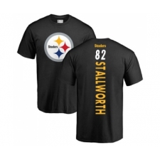 Football Pittsburgh Steelers #82 John Stallworth Black Backer T-Shirt