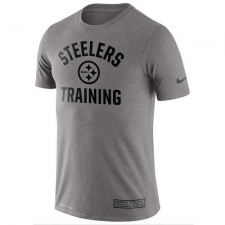 NFL Men's Pittsburgh Steelers Nike Heathered Gray Training Performance T-Shirt