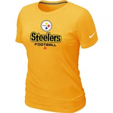 Nike Pittsburgh Steelers Women's Critical Victory NFL T-Shirt - Gold