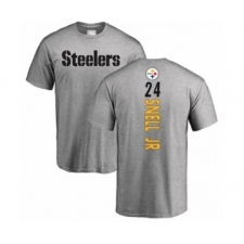 Pittsburgh Steelers #24 Benny Snell Jr. Ash Backer T-Shirt