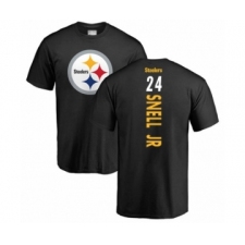 Pittsburgh Steelers #24 Benny Snell Jr. Black Backer T-Shirt