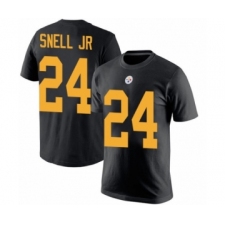 Pittsburgh Steelers #24 Benny Snell Jr. Black Rush Pride Name & Number T-Shirt