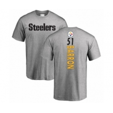 Pittsburgh Steelers #51 Mark Barron Ash Backer T-Shirt