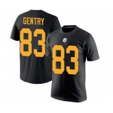Pittsburgh Steelers #83 Zach Gentry Black Rush Pride Name & Number T-Shirt