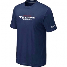 Nike Houston Texans Sideline Legend Authentic Font Dri-FIT NFL T-Shirt - Navy Blue