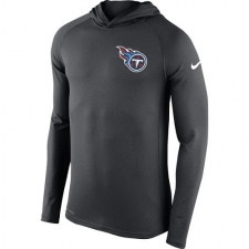 NFL Men's Tennessee Titans Nike Charcoal Stadium Touch Hooded Performance Long Sleeve T-Shirt
