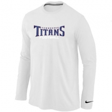 Nike Tennessee Titans Authentic Font Long Sleeve NFL T-Shirt - White