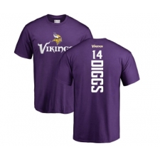 Football Minnesota Vikings #14 Stefon Diggs Purple Backer T-Shirt