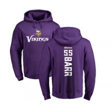 Football Minnesota Vikings #55 Anthony Barr Purple Backer Pullover Hoodie