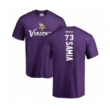 Football Minnesota Vikings #73 Dru Samia Purple Backer T-Shirt