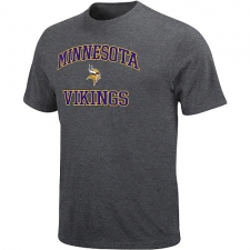 Minnesota Vikings Big & Tall Heart & Soul NFL T-Shirt - Grey