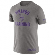 NFL Men's Minnesota Vikings Nike Heathered Gray Training Performance T-Shirt