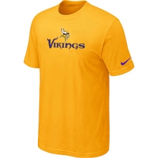 Nike Minnesota Vikings Authentic Logo NFL T-Shirt - Yellow
