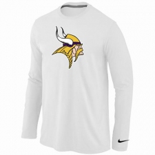 Nike Minnesota Vikings Team Logo Long Sleeve NFL T-Shirt - White