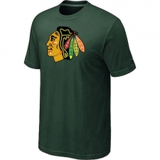 NHL Men's Chicago Blackhawks Big & Tall Logo T-Shirt - Dark Green