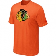 NHL Men's Chicago Blackhawks Big & Tall Logo T-Shirt - Orange