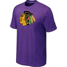 NHL Men's Chicago Blackhawks Big & Tall Logo T-Shirt - Purple