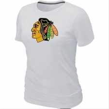 NHL Women's Chicago Blackhawks Big & Tall Logo T-Shirt - White