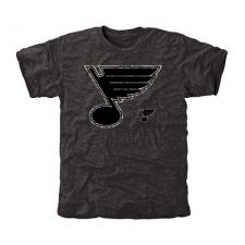 NHL Men's St. Louis Blues Black Rink Warrior Tri-Blend T-Shirt