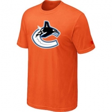 NHL Men's Vancouver Canucks Big & Tall Logo T-Shirt - Orange