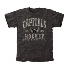 NHL Men's Washington Capitals Black Camo Stack Tri-Blend T-Shirt