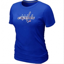 NHL Women's Washington Capitals Big & Tall Logo T-Shirt - Blue