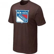 NHL Men's New York Rangers Big & Tall Logo T-Shirt - Brown