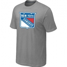 NHL Men's New York Rangers Big & Tall Logo T-Shirt - Grey