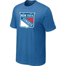 NHL Men's New York Rangers Big & Tall Logo T-Shirt - Light Blue