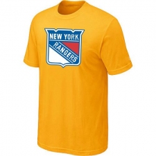 NHL Men's New York Rangers Big & Tall Logo T-Shirt - Yellow