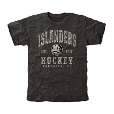 NHL Men's New York Islanders Black Camo Stack Tri-Blend T-Shirt