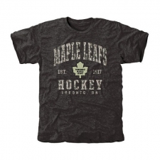 NHL Men's Toronto Maple Leafs Black Camo Stack Tri-Blend T-Shirt