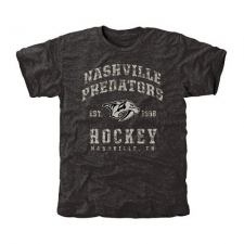 NHL Men's Nashville Predators Black Camo Stack Tri-Blend T-Shirt