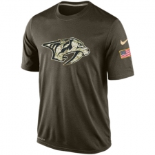 NHL Men's Nashville Predators Nike Olive Salute To Service KO Performance Dri-FIT T-Shirt
