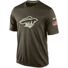 NHL Men's Minnesota Wild Nike Olive Salute To Service KO Performance Dri-FIT T-Shirt