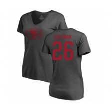 Football Women's San Francisco 49ers #26 Tevin Coleman Ash One Color T-Shirt