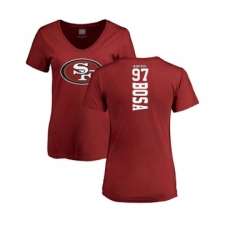 Football Women's San Francisco 49ers #97 Nick Bosa Red Backer T-Shirt